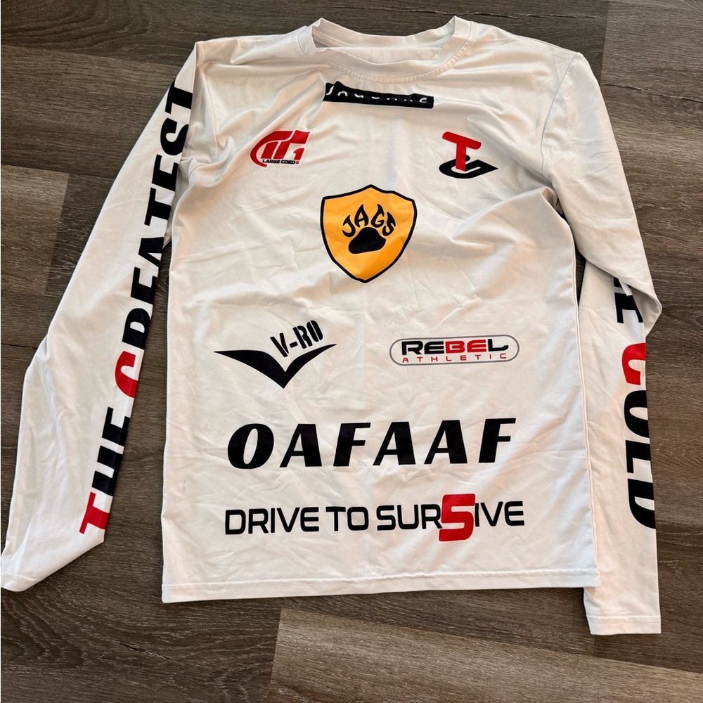 White Graphic Long Sleeve Tee